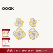 OOAK界格列维斯蕾丝裙摆系列灵动小巧精致百搭耳环灵动耳环S925银