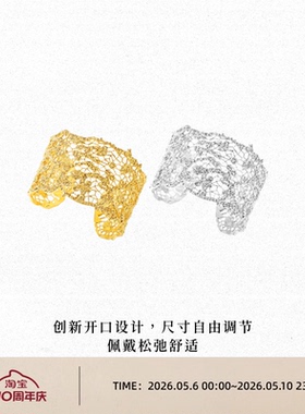 手镯镂空蕾丝戒指18K金镀银