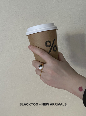 blacktoo中国风太极学生戒指