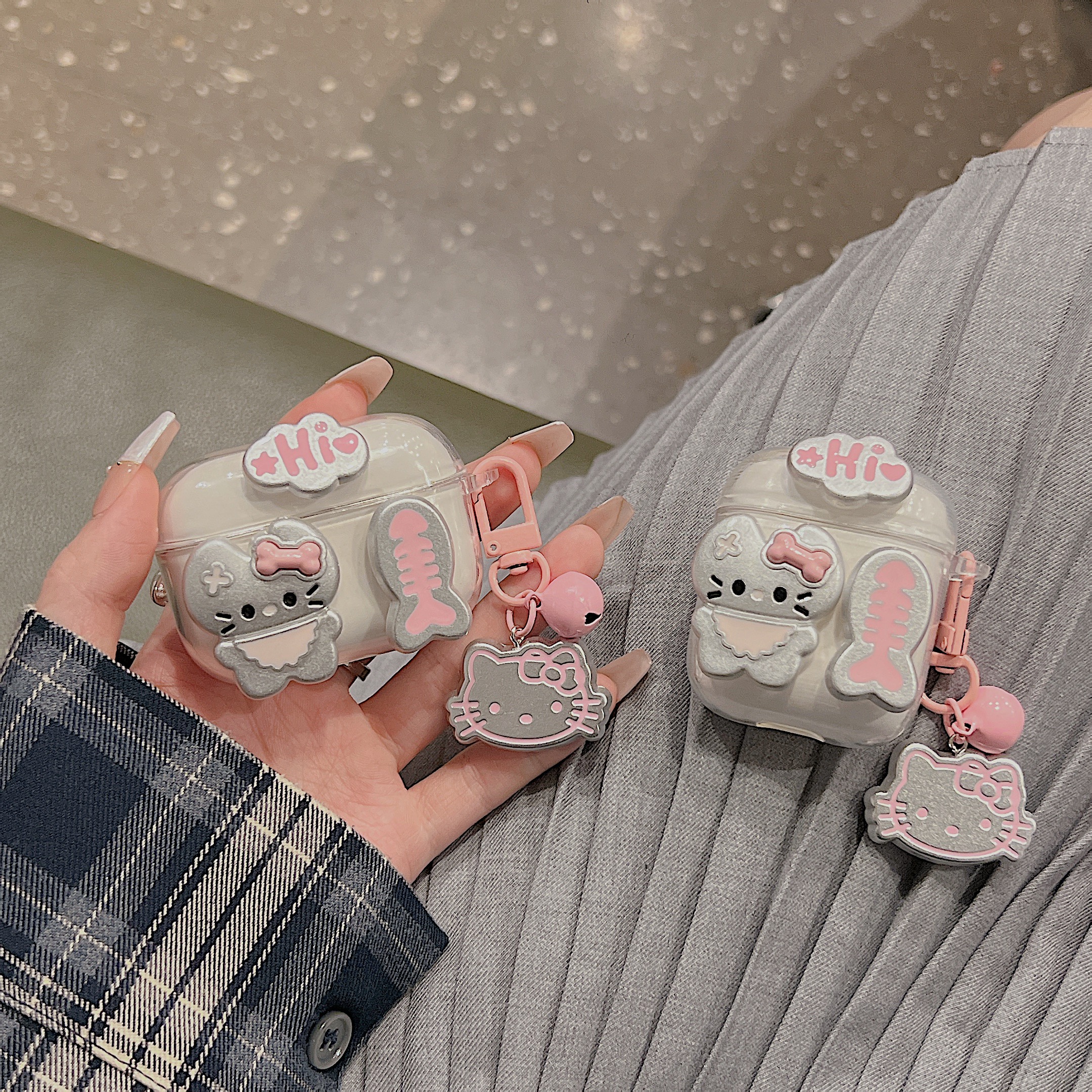 粉色电镀Kitty猫适用塞那S6Spro保护套适用Sanag塞纳小星云s6s无线蓝牙耳机保护套s7sAI新款Z50Spro软壳女款