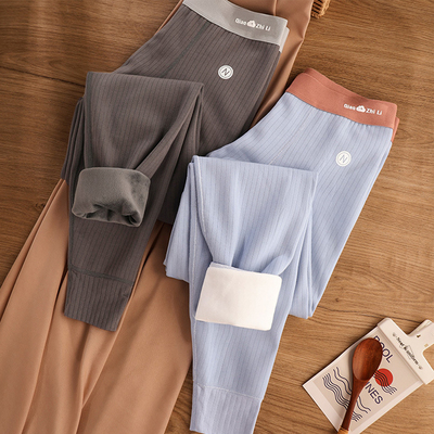 男士加绒加厚保暖裤男生打底裤青少年2024年秋冬新款秋裤棉毛裤潮