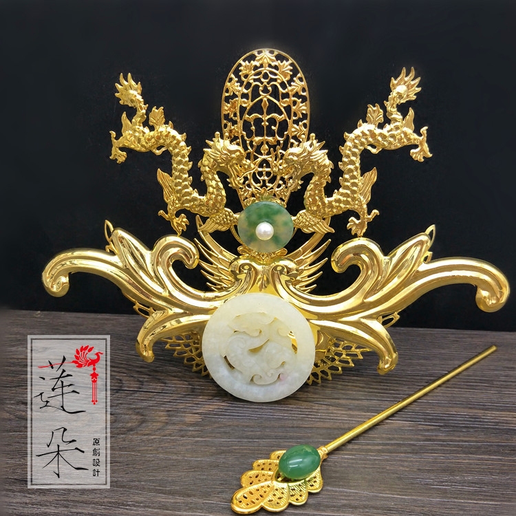 龙皇帝霸气古装玉石男款复古典