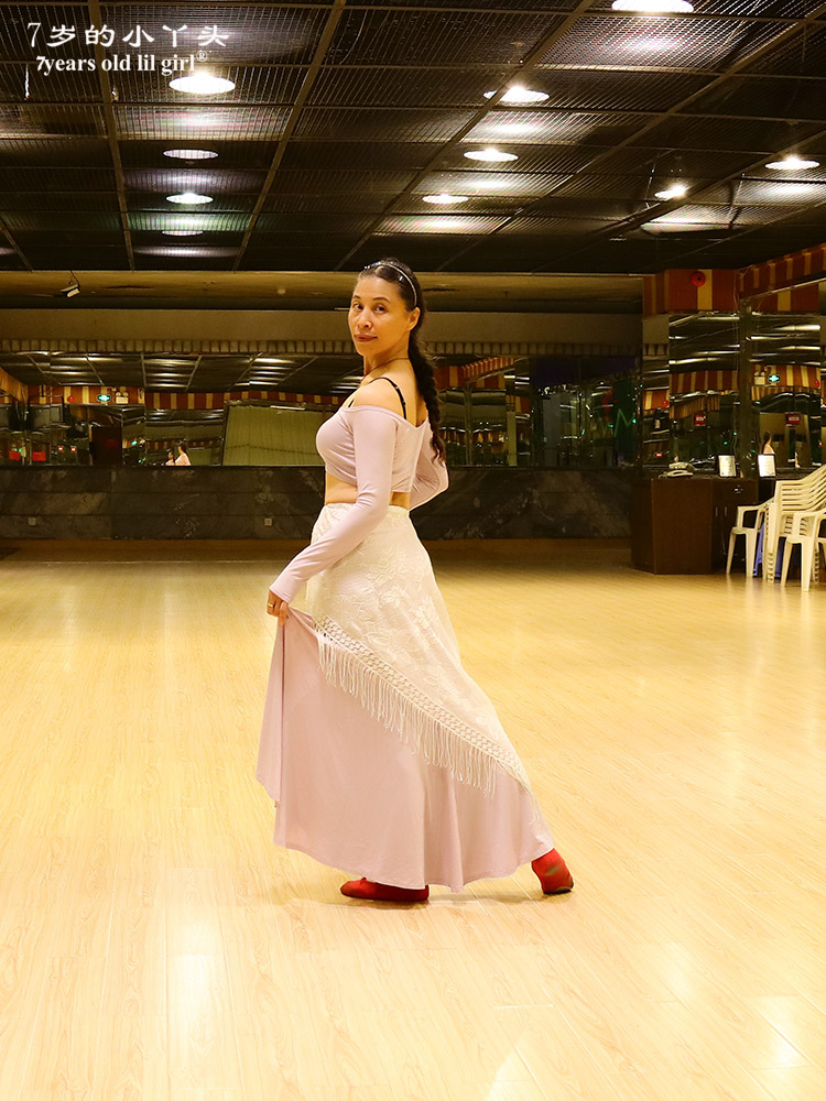 舞蹈服品牌设计肚皮舞 进口莫代尔人棉无肩扣指上衣 裙子AS69