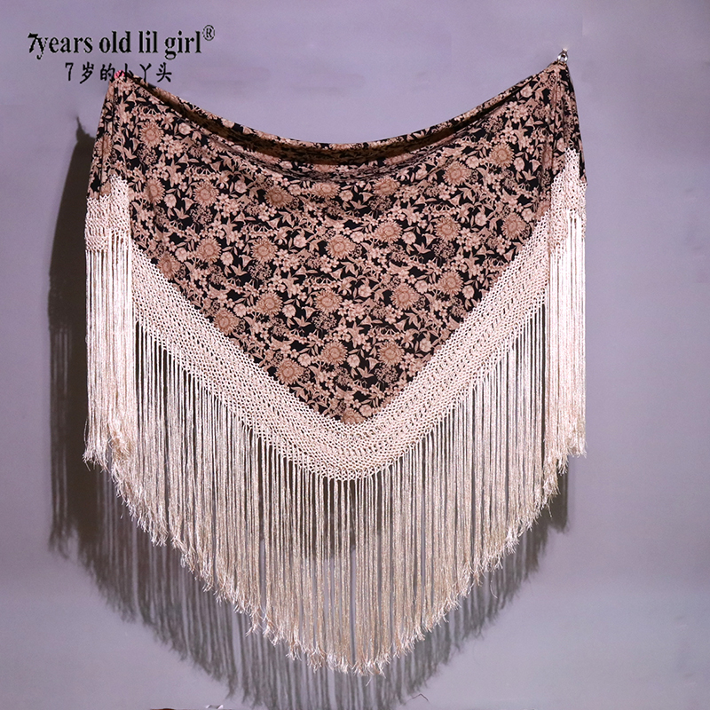 2023年新款弗拉门戈西班牙舞大披肩围巾流苏演出品牌设计GP06