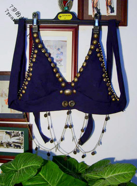 舞蹈服肚皮舞演出服弹力棉宽边文胸款上衣品牌设计 AI08