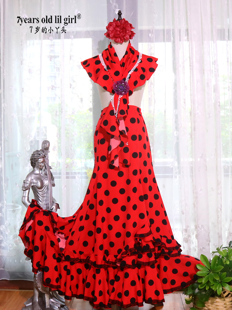 7yearsoldlilgirl西班牙舞裙