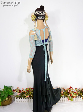 肚皮舞裙子2021新款进口挪威麻弗拉明戈翻腰包臀鱼尾裙经典HC12