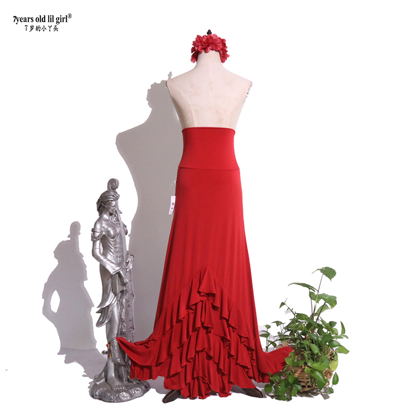 舞蹈服品牌设计Flamenco 佛朗明哥佛拉门戈高弹包臀舞裙ESS232