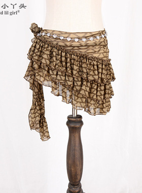 肚皮舞臀巾新款上市腰裙台湾水沙三层荷叶边胯巾BLL107112