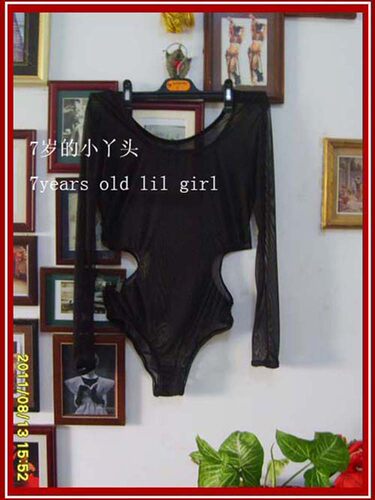 瑜伽肚皮舞品牌设计热卖韩国网纱双凹侧扣指连体衣 DT02