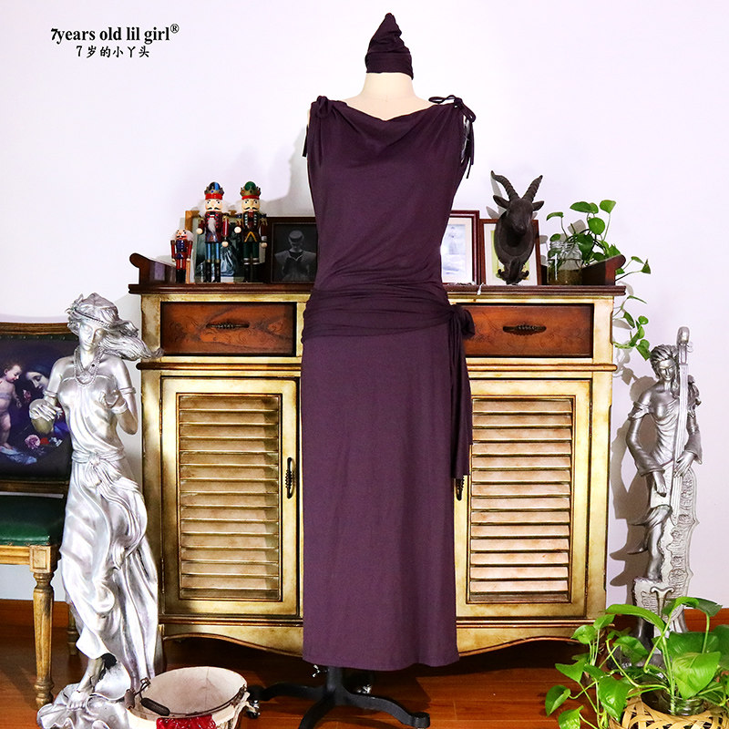 民间乡村Beledi肚皮舞藤杖舞春夏短袖连体长裙子女连衣裙EKK02