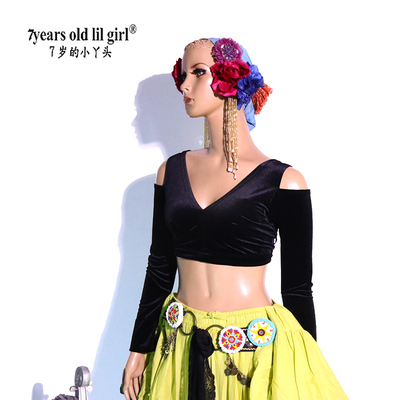 丝绒露背上衣7yearsoldlilgirl