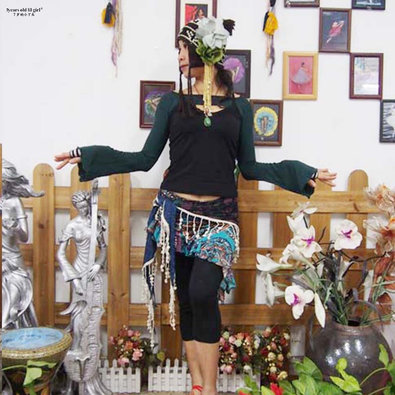 芭蕾舞肚皮舞钢管舞热销练功服长袖护肩莫代尔人棉挂胸肩衣HZHD24图片