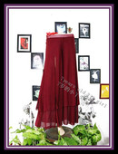 CM28 台湾水纱双层高开叉大裙裤 舞蹈服肚皮舞秋冬新款 下装