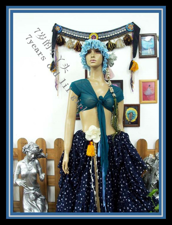 肚皮舞品牌设计网纱2016新款台湾水沙无袖小上衣 CC145