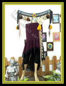 拉丁肚皮舞精品套装 生活舞蹈两用韩国蕾丝包臀长尾裙DV33