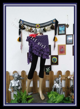 舞蹈服热销肚皮舞臀巾 半身裙台湾水沙三层荷叶边胯巾BL219