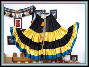 肚皮舞人气大裙摆演出服装西班牙斗牛舞裙佛朗明哥 9EX44