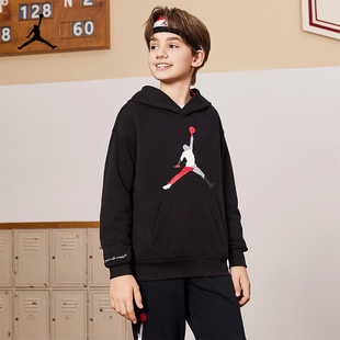 【拼色大飞人】NikeJordan耐克儿童卫衣男童25秋新品运动连帽卫衣