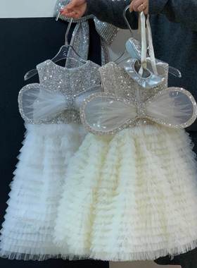 英国Next Naive女童公主裙2025春夏甜美网纱蛋糕裙天使的翅膀连衣