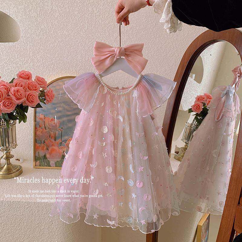 英国Next Naive女童连衣裙夏季25新款韩版童装女宝宝洋气时尚甜美