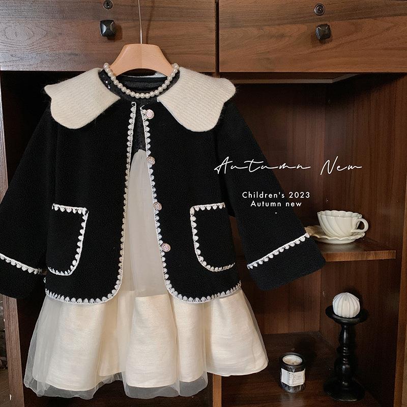 英国Next Naive女童开衫外套小香风2025新款冬装宝宝时髦洋气童装