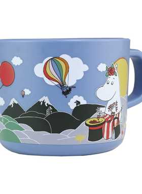 瑞典代购Ratt Start马克杯PET卡通水杯咖啡杯牛奶杯带柄姆明2件套