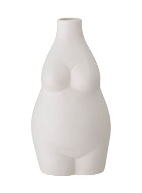 瑞典代购直邮bloomingville人体炻器花瓶装饰摆件客厅轻奢褶皱