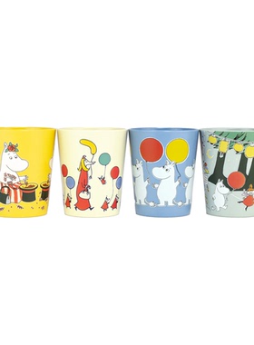 瑞典代购Ratt Start马克杯PET卡通水杯咖啡杯牛奶杯带柄姆明2件套