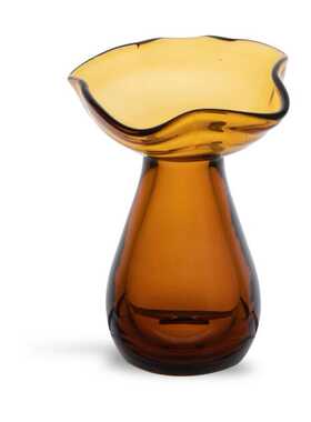 瑞典直邮Sagaform手工口吹玻璃花瓶迷你高14cm装饰摆件客厅花瓣形