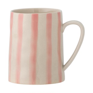 瑞典代购进口Bloomingville马克杯子炻器条纹带把手大气时尚漂亮