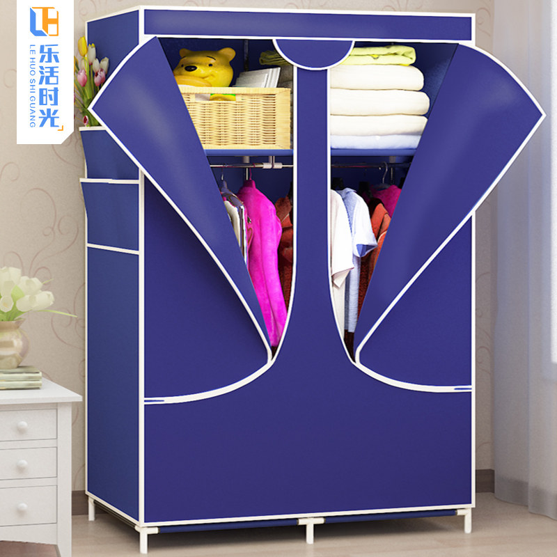 Simple wardrobe Cloth wardrobe Wardrobe dormitory Assemble Hanging wardrobe Modern minimalist Economic type Rental Storage cabinetin the Residential furniture , Cabinet , Wardrobe  category - from Buy2taobao.com to provide professional Taobao agent buy service