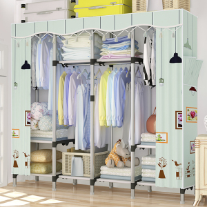 25MM钢管简易衣柜家用组装