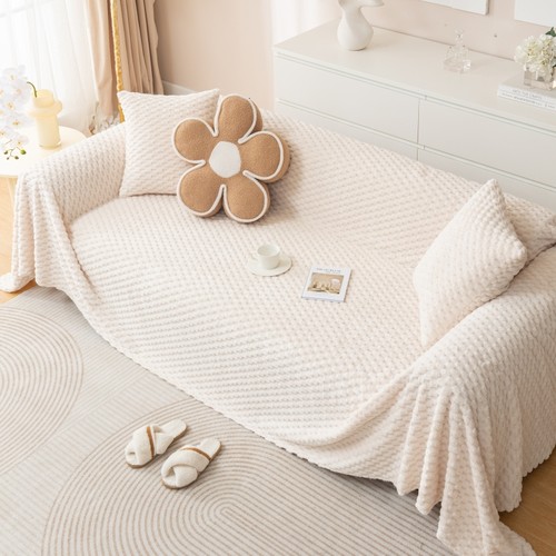 冬季毛绒沙发巾加厚沙发盖布盖毯