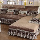 欧式 高档加厚毛绒沙发垫防滑简约纯色皮沙发套罩贵妃垫子定做冬季