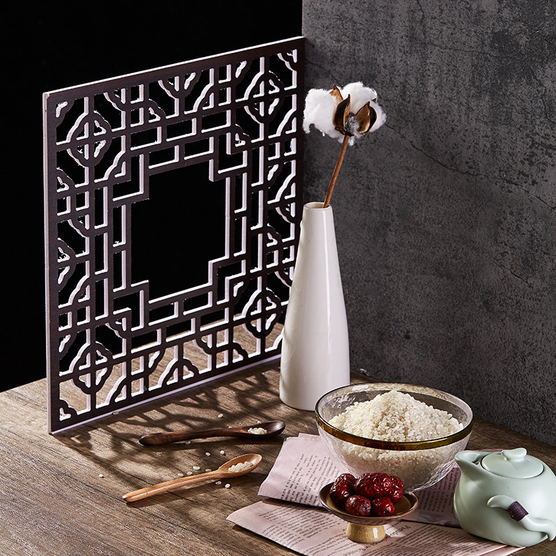 拍照道具小物件复古中国风窗格中式窗户中秋月饼摄影摆拍中秋月饼拍摄