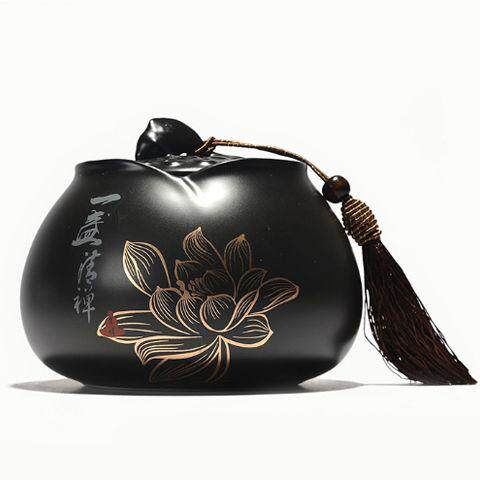 陶瓷茶叶罐 定窑流苏白色茶叶罐 中号陶瓷密封散茶普洱红茶储茶罐|msdalam kategori pinggan mangkuk, set teh, caddy teh - dari Buy2taobao.com untuk memberikan perkhidmatan ejen Taobao profesional membeli