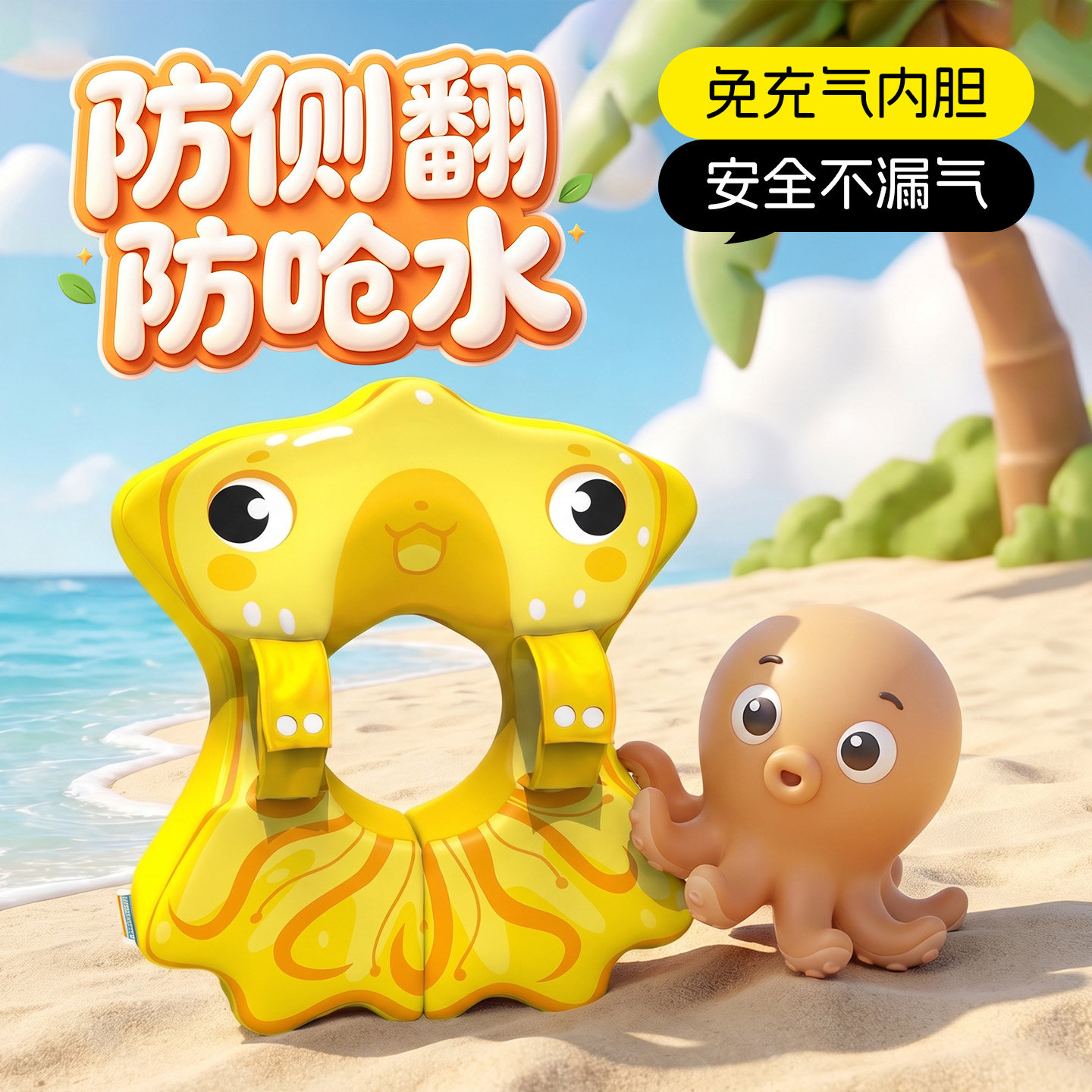 水之梦婴儿游泳圈三个月儿童泳圈1岁宝宝腋下圈幼儿手臂圈防侧翻