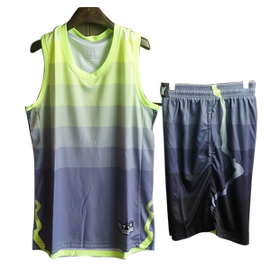 篮球服套装男女背心订制训练运动比赛队服渐变色儿童球衣定制新款