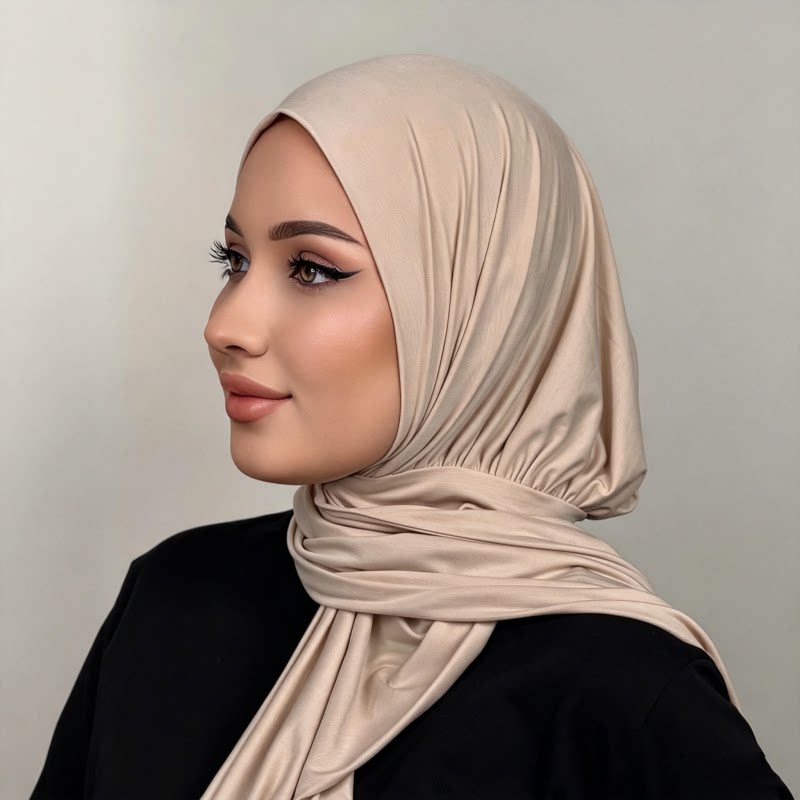 舒适纯色长款暗扣绕巾方便款时尚纱巾防晒旅游长巾