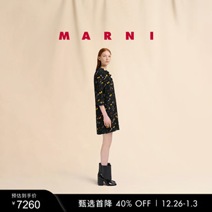 2025秋冬新品 MARNI 女士印花休闲连衣裙 新年礼物