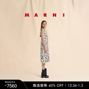 女士印花无袖 2025秋冬新品 MARNI 休闲连衣裙 新年礼物