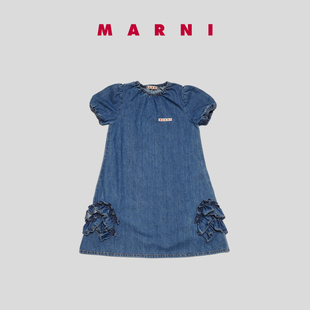 圆领牛仔连衣裙 儿童短袖 2024春夏新品 MARNI