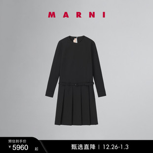 女士圆领长袖 MARNI 礼物 连衣裙 多件折
