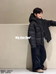 断码清仓 牛哆哆男女童装2025年冬款韩版宽松连帽羽绒服