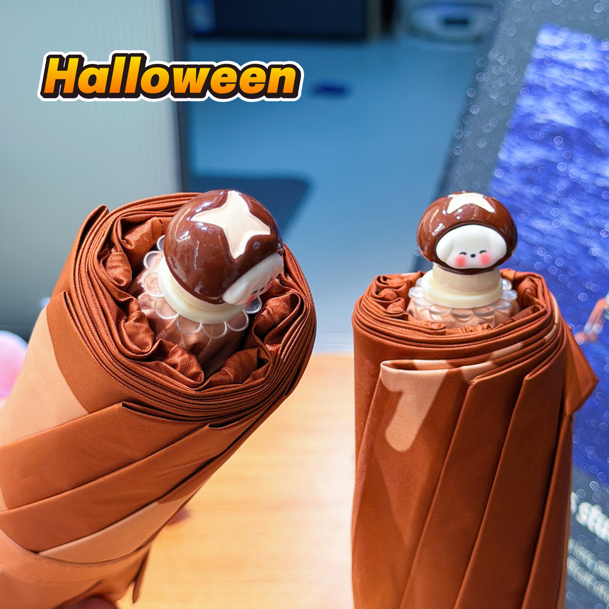 蘑菇小狗~雨伞晴雨两用女高颜值折叠全自动可爱遮阳伞学生ins原创