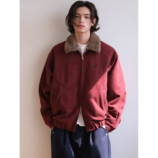 可乐生活CARPEM 短款复古毛领外套冬季呢料加厚保暖时髦棉服