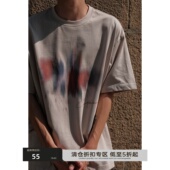 可乐生活自制 tee男女 240g原创喷绘幻影效果花卉圆领短袖 夏季 新款