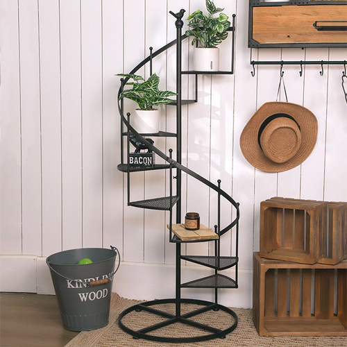 你可居楼梯花架置物架阳台客厅落地户外庭院多肉花盆铁艺多层立体