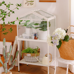 你可居法式手办展示柜玻璃门透明乐高玩具娃娃收纳柜复古做旧